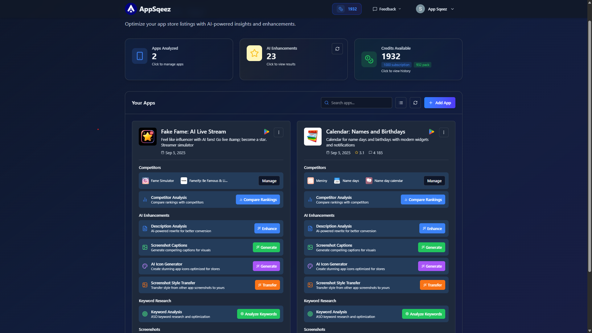Dashboard Overview